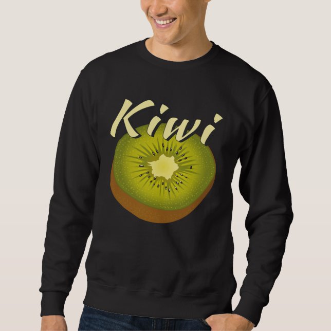 KIWI Fruit Fruit Vitamins Vegan Kiwi Sweatshirt (Front)