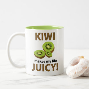 Kiwi Fruit Lover Kiwi Two-Tone Coffee Mug
