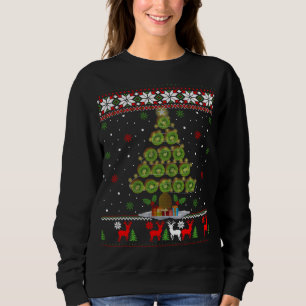 Kiwi Fruit Lover Xmas Lighting Kiwi Christmas Tree Sweatshirt