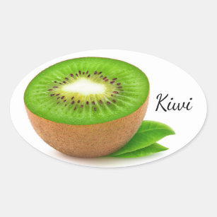 Kiwi fruit oval sticker