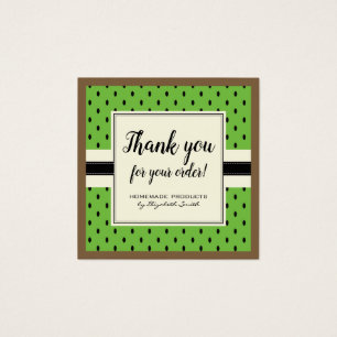Kiwi fruit pattern homemade thank you card