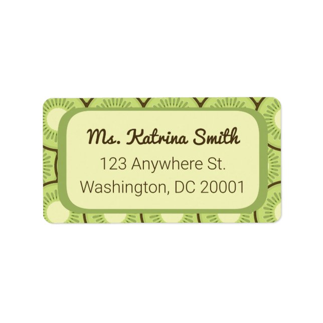 Kiwi Fruit Pattern Label (Front)