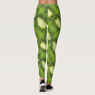 Kiwi fruit pattern leggings