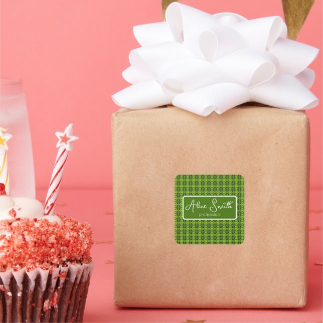 Kiwi fruit pattern square sticker (Party)