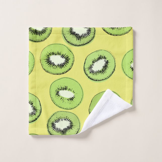 Kiwi fruit seamless pattern,background with kiwi s wash cloth (Wash Cloth)