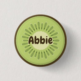 Kiwi Fruit Slice 3 Cm Round Badge