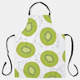 Kiwi fruit slices, seamless illustration. apron
