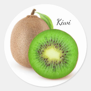 Kiwi fruits classic round sticker