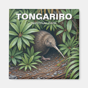 Kiwi in Tongariro National Park New Zealand Magnet