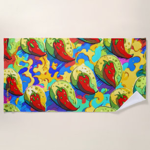 Kiwi Inferno - Pineapple Empire Beach Towel