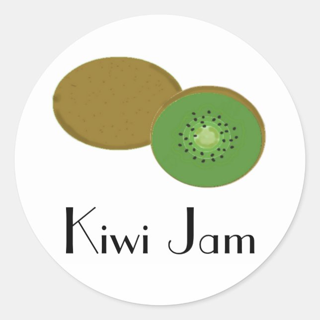 Kiwi Jam Classic Round Sticker (Front)