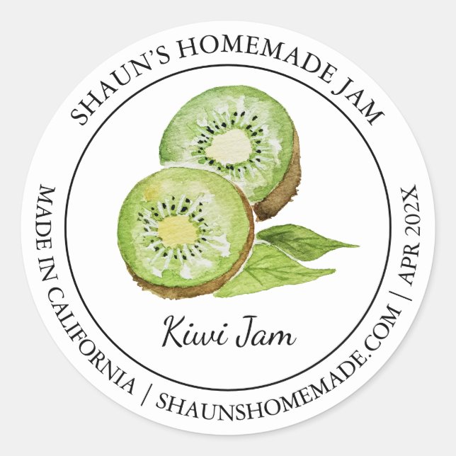 Kiwi Jam Modern label (Front)