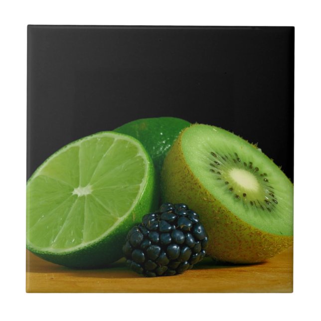 Kiwi, Lime and Blackberry Tile (Front)