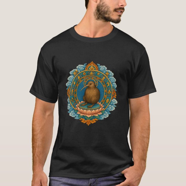 Kiwi Lotus Mandala T-Shirt (Front)
