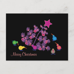 Kiwi: Merry Christmas Holiday Postcard