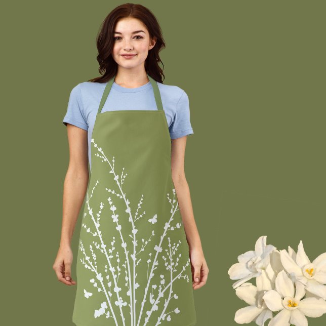 Kiwi Minimal Butterflies and Branches     Apron (Creator Uploaded)