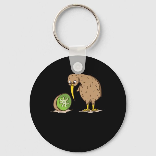 Kiwi Neuseeland flugunfähig Vogel Kiwifrucht Key Ring (Front)