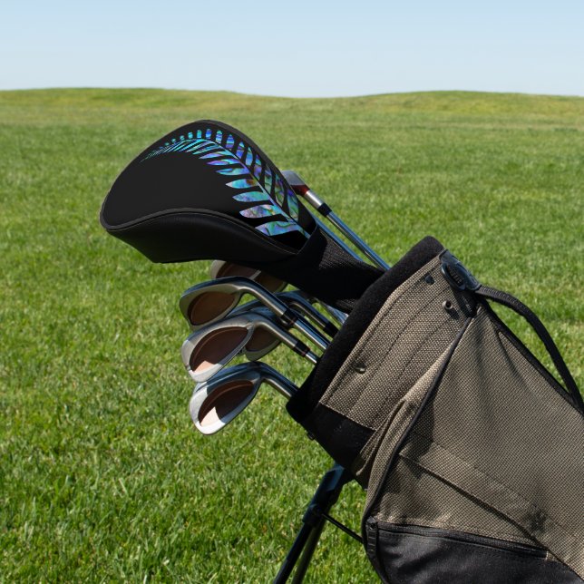 KIWI NEW ZEALAND FERN PAUA GOLF HEAD COVER (In Situ)