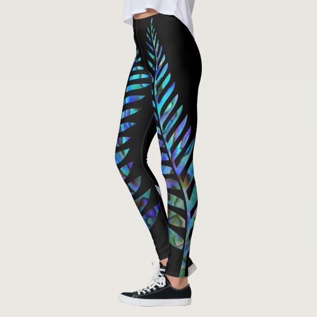 KIWI NEW ZEALAND FERN PAUA LEGGINGS (Left)