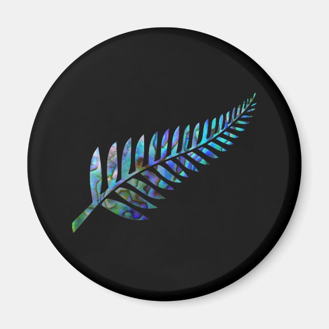 KIWI NEW ZEALAND FERN PAUA MAGNET (Front)