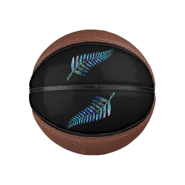 KIWI NEW ZEALAND FERN PAUA MINI BASKETBALL (Front)