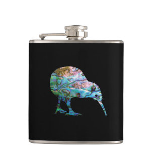 KIWI NEW ZEALAND KIWI BIRD PAUA HIP FLASK