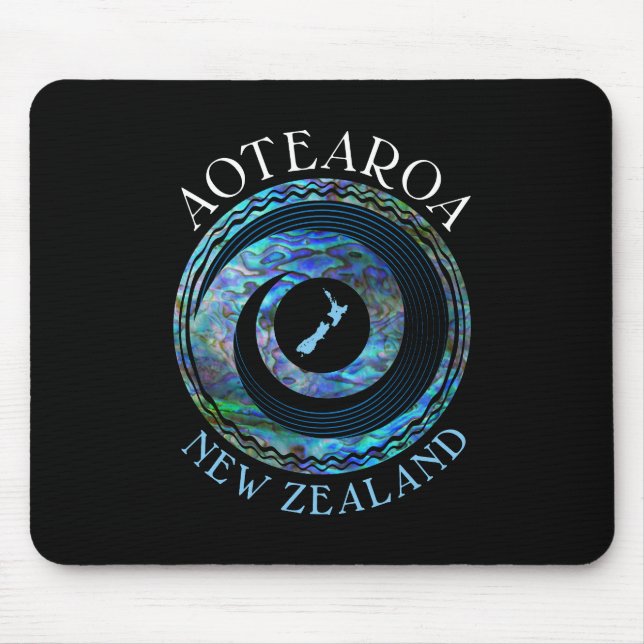 KIWI NEW ZEALAND KORU PAUA MOUSE PAD (Front)
