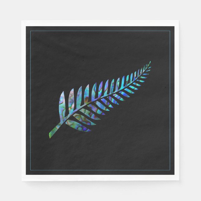 KIWI NEW ZEALAND PAUA FERN NAPKIN (Front)