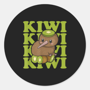Kiwi New Zealand Quote For A Kiwi Bird Lover Classic Round Sticker