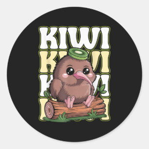Kiwi New Zealand Quote For A Kiwi Bird Lover Classic Round Sticker