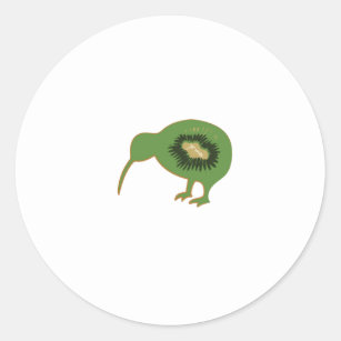 kiwi nz kiwifruit classic round sticker