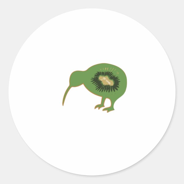 kiwi nz kiwifruit classic round sticker (Front)