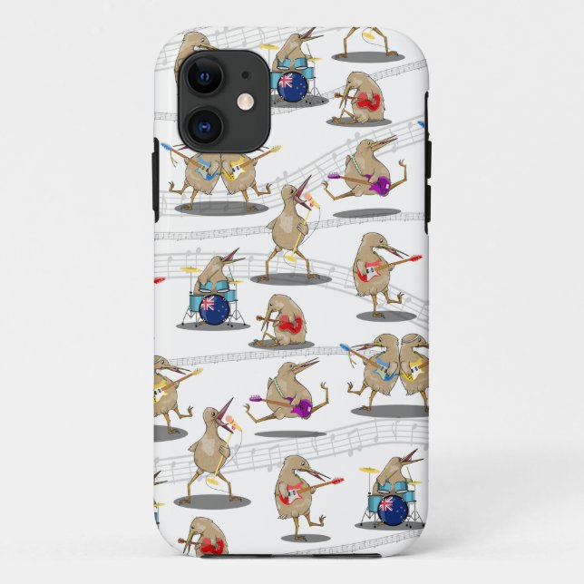 Kiwi NZ MUSIC PATTERN Case-Mate iPhone Case (Back)