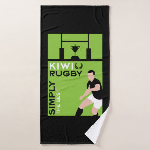 Kiwi NZ Rugby Players Art Bath Towel