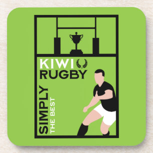 Kiwi NZ Rugby Players Art Coaster