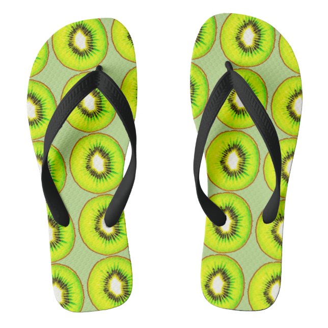 Kiwi pattern thongs (Footbed)