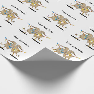 Kiwi Playing guitar Wrapping Paper