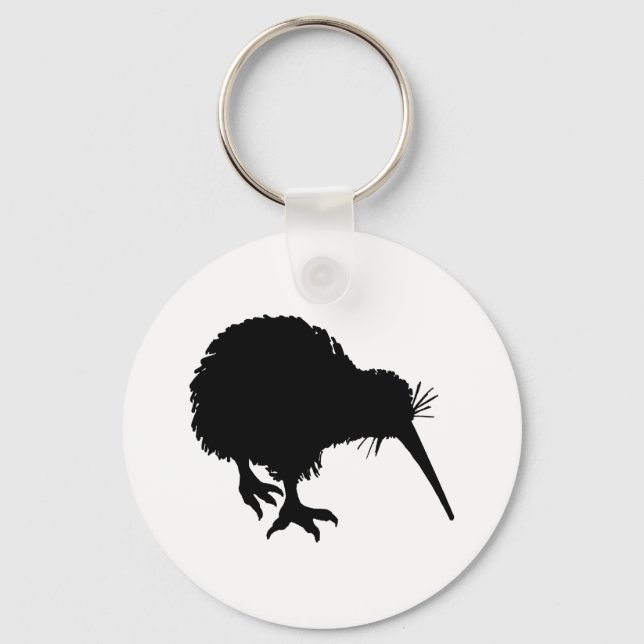 Kiwi Silhouette Key Ring (Front)