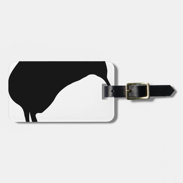 Kiwi Silhouette Luggage Tag (Front Horizontal)