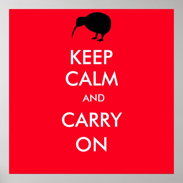 KIWI silhouette Poster (Front)