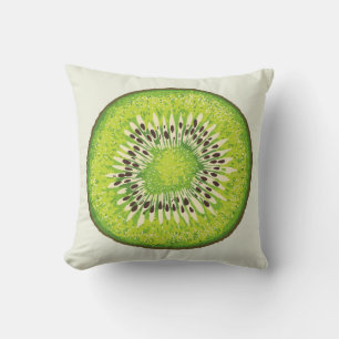 Kiwi Slice illustration pattern Cushion