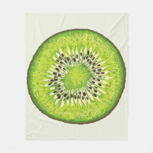Kiwi Slice illustration pattern Fleece Blanket