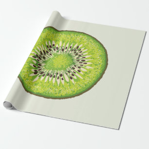 Kiwi Slice illustration pattern Wrapping Paper
