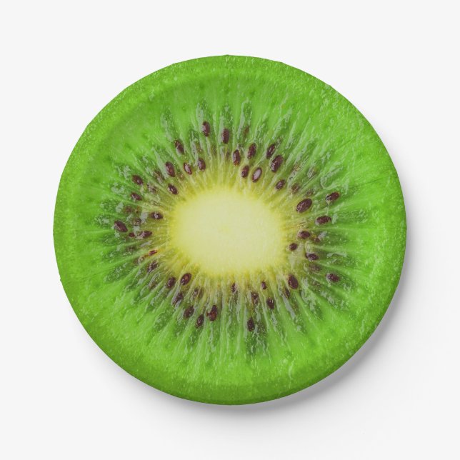 Kiwi slice paper plate (Front)