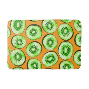 Kiwi slices bath mat