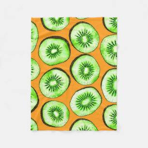 Kiwi slices fleece blanket