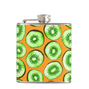 Kiwi slices hip flask