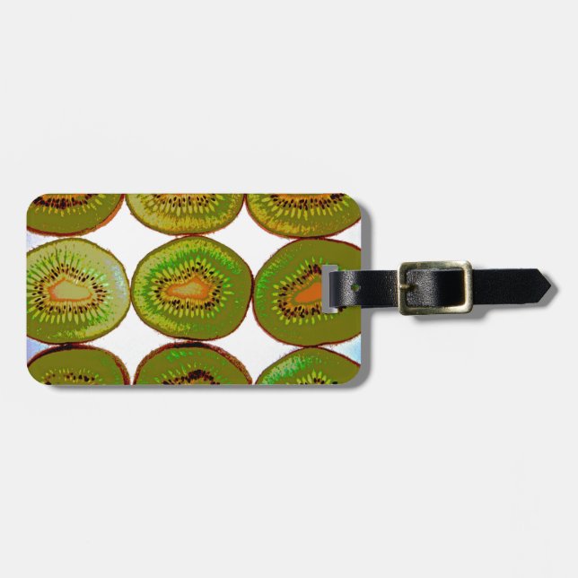 Kiwi slices luggage tag (Front Horizontal)