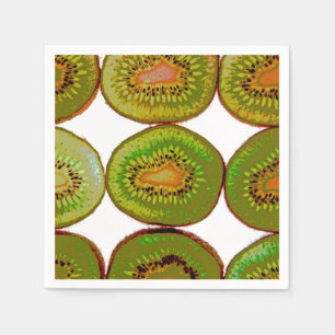 Kiwi slices napkin
