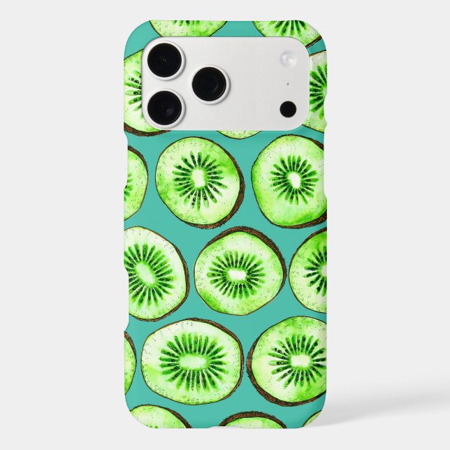 Kiwi slices on turquoise (Back)